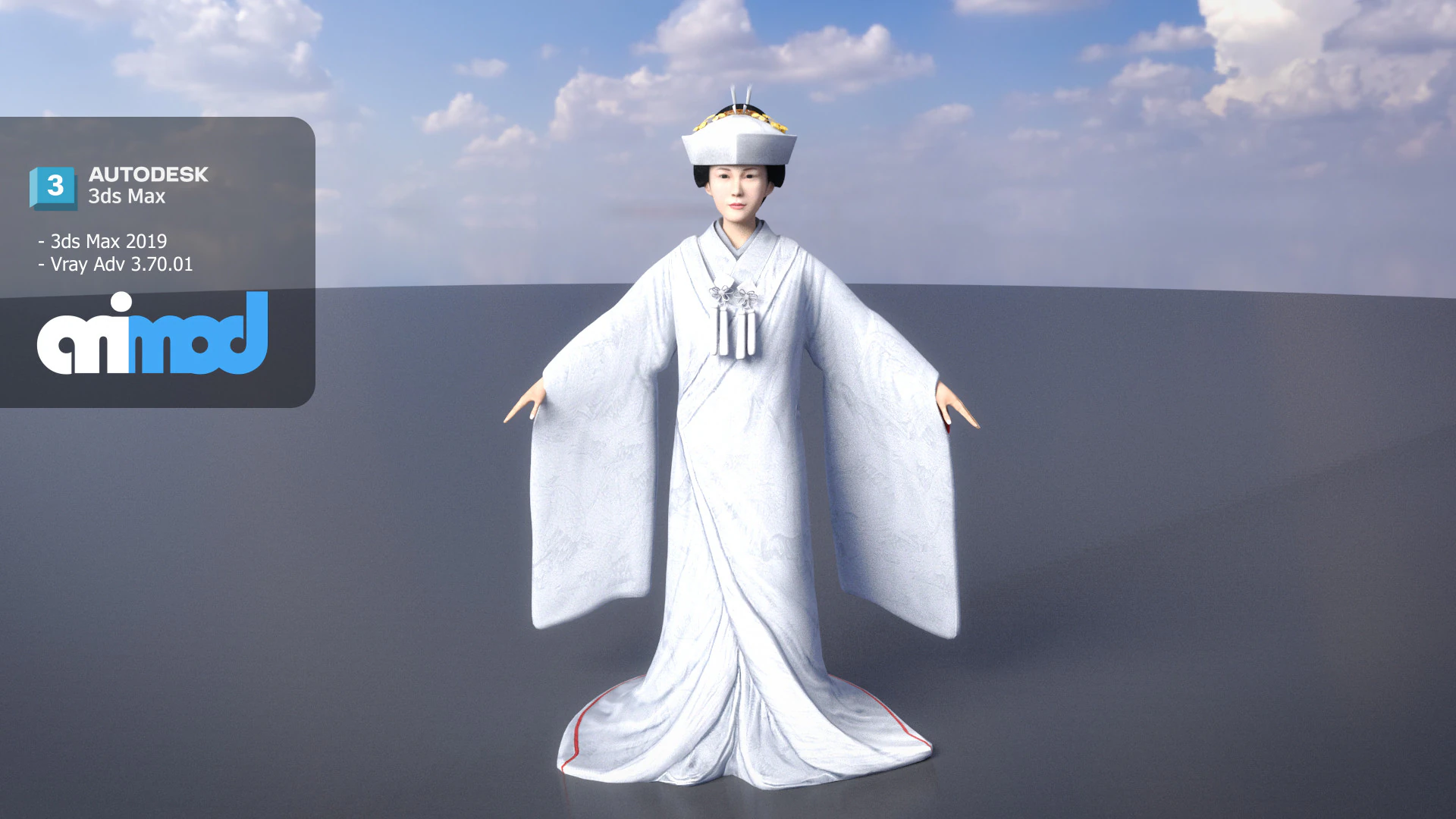Japanese Bride 0003 3D Model .c4d .max .obj .3ds .fbx .stl .blend
