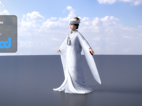 Japanese Bride 0003 3D Model