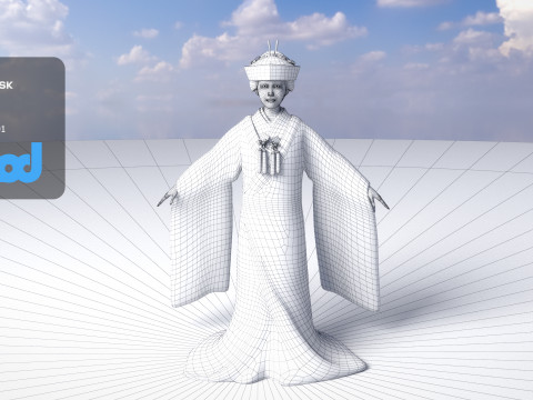 Japanese Bride 0003 3D Model