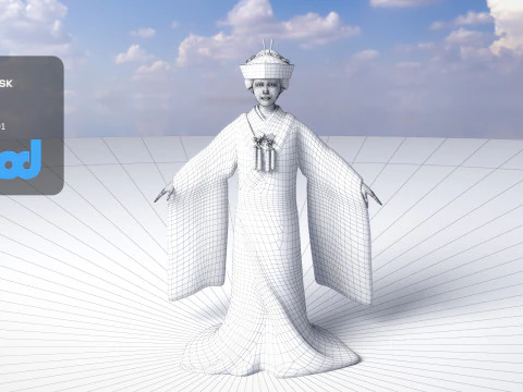 Japanese Bride 0003 3D Model