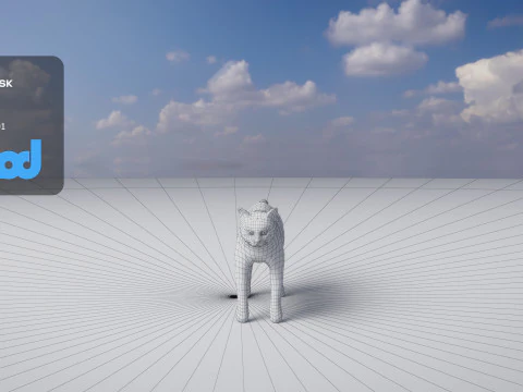 Cat American Shorthair 3D Model