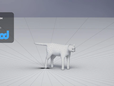 Cat American Shorthair 3D Model