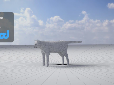 Cat American Shorthair 3D Model