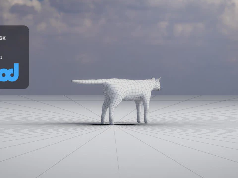Cat American Shorthair 3D Model