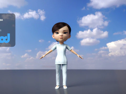 Infermiera 0003 Modello 3D