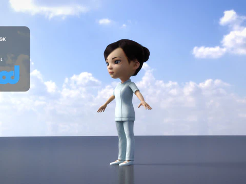 看護師0003 3Dモデル