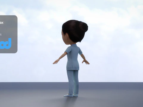 看護師0003 3Dモデル