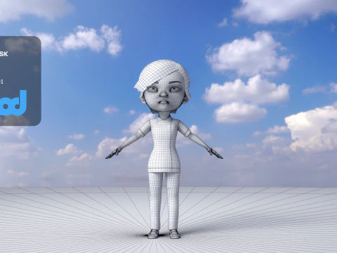 看護師0003 3Dモデル