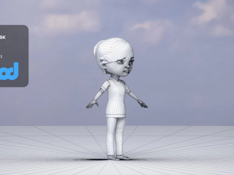 看護師0003 3Dモデル