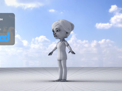 看護師0003 3Dモデル