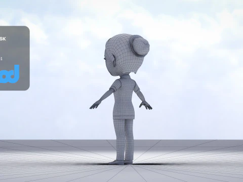 看護師0003 3Dモデル