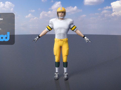 AmericanFootballPlayer0001 3D मॉडल