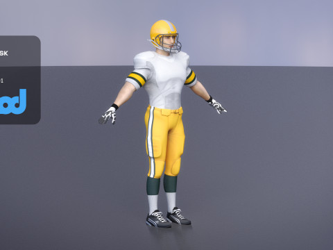 AmericanFootballPlayer0001 Modelo 3D
