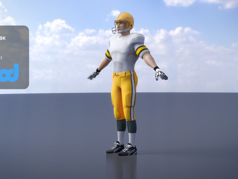 AmericanFootballPlayer0001 Modelo 3D
