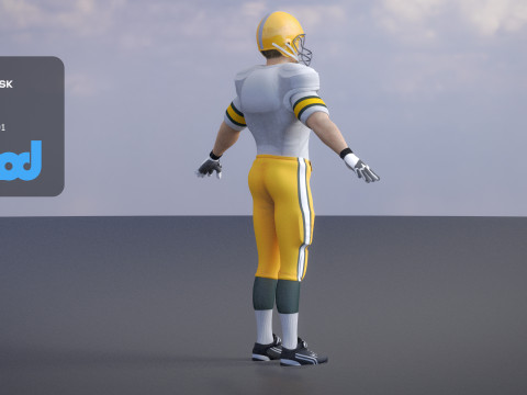 AmericanFootballPlayer0001 Modelo 3D