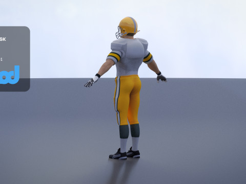 AmericanFootballPlayer0001 Modelo 3D