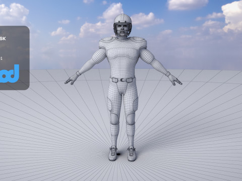 AmericanFootballPlayer0001 Modelo 3D