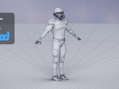 AmericanFootballPlayer0001 Modelo 3D