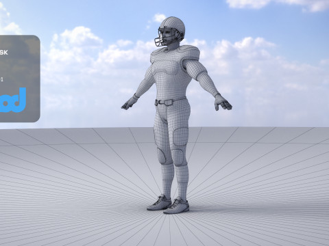 AmericanFootballPlayer0001 Modelo 3D