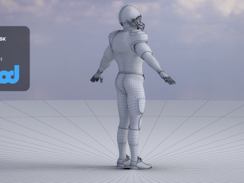 AmericanFootballPlayer0001 Modelo 3D