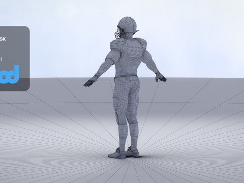 AmericanFootballPlayer0001 Modelo 3D
