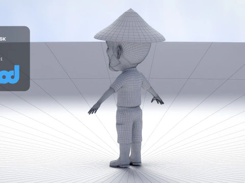 农民0019 3D 模型