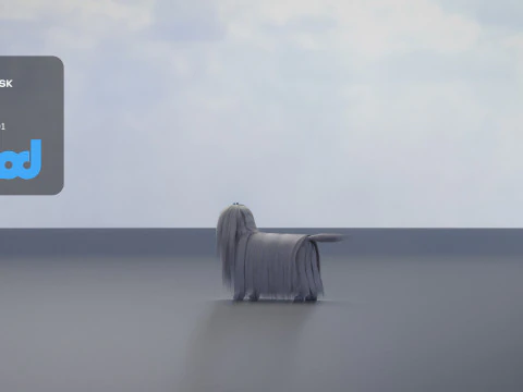 Maltese Dog 3D Model