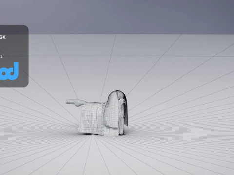 Maltese Dog 3D Model