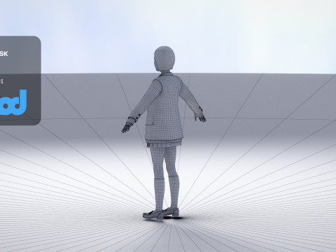 Japanese High School Girl 0001 3Dモデル