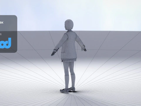 Japanese High School Girl 0001 3D Model