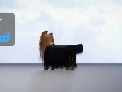 Yorkshire Terrier Dog 3D Model