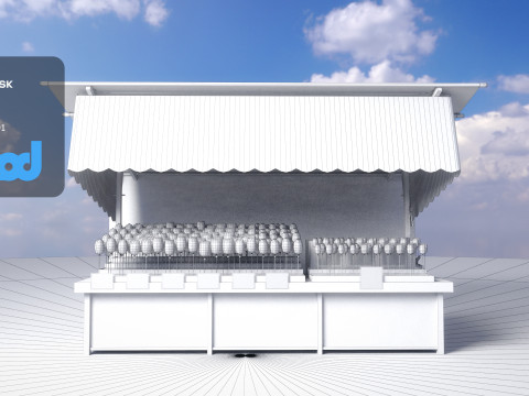 Japanese Street Stall 0007 Candy Apple Model 3D