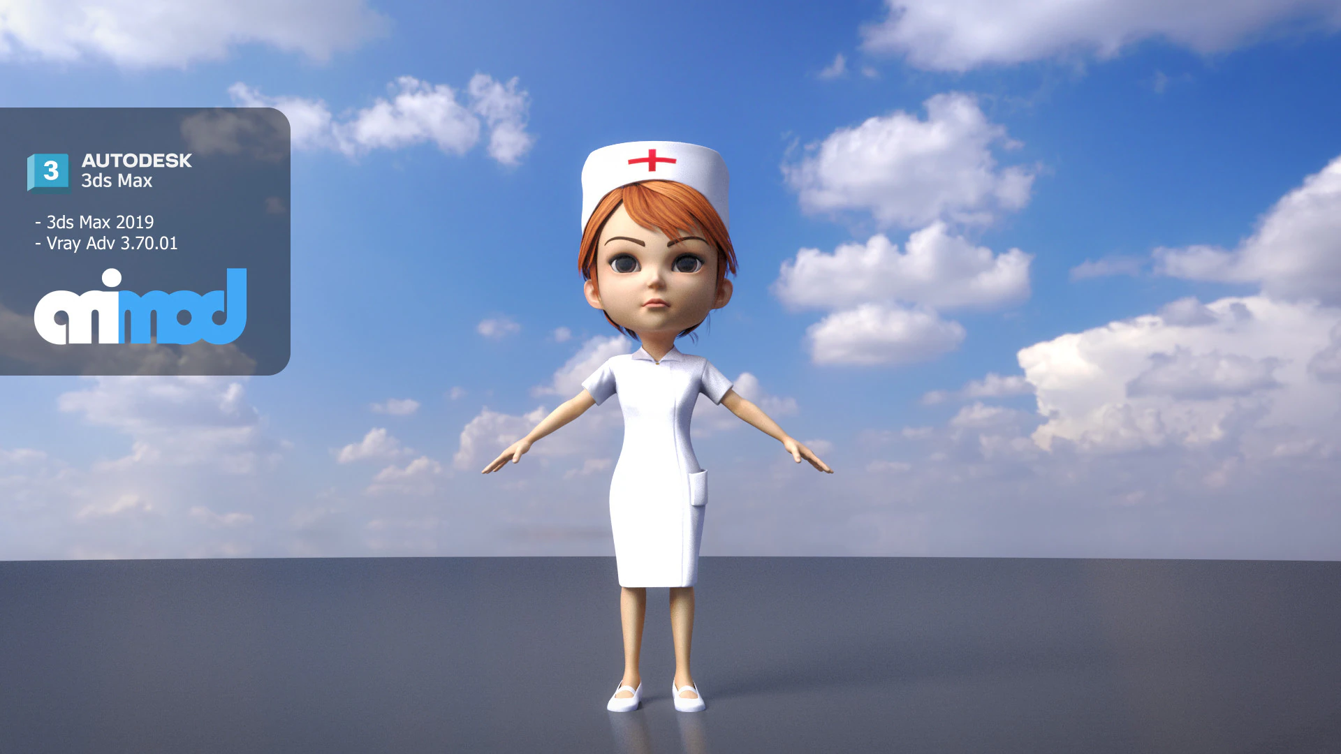 enfermera 0002 Modelo 3D .c4d .max .obj .3ds .fbx .stl .blend 