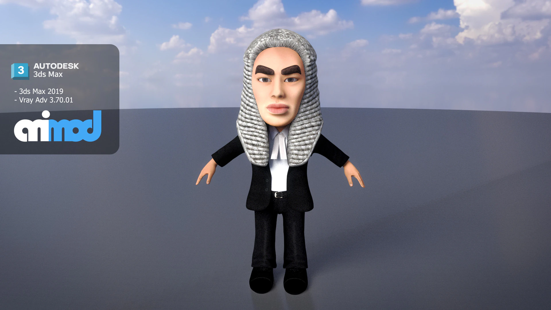Judge 3D Model .c4d .max .obj .3ds .fbx .stl .blend 