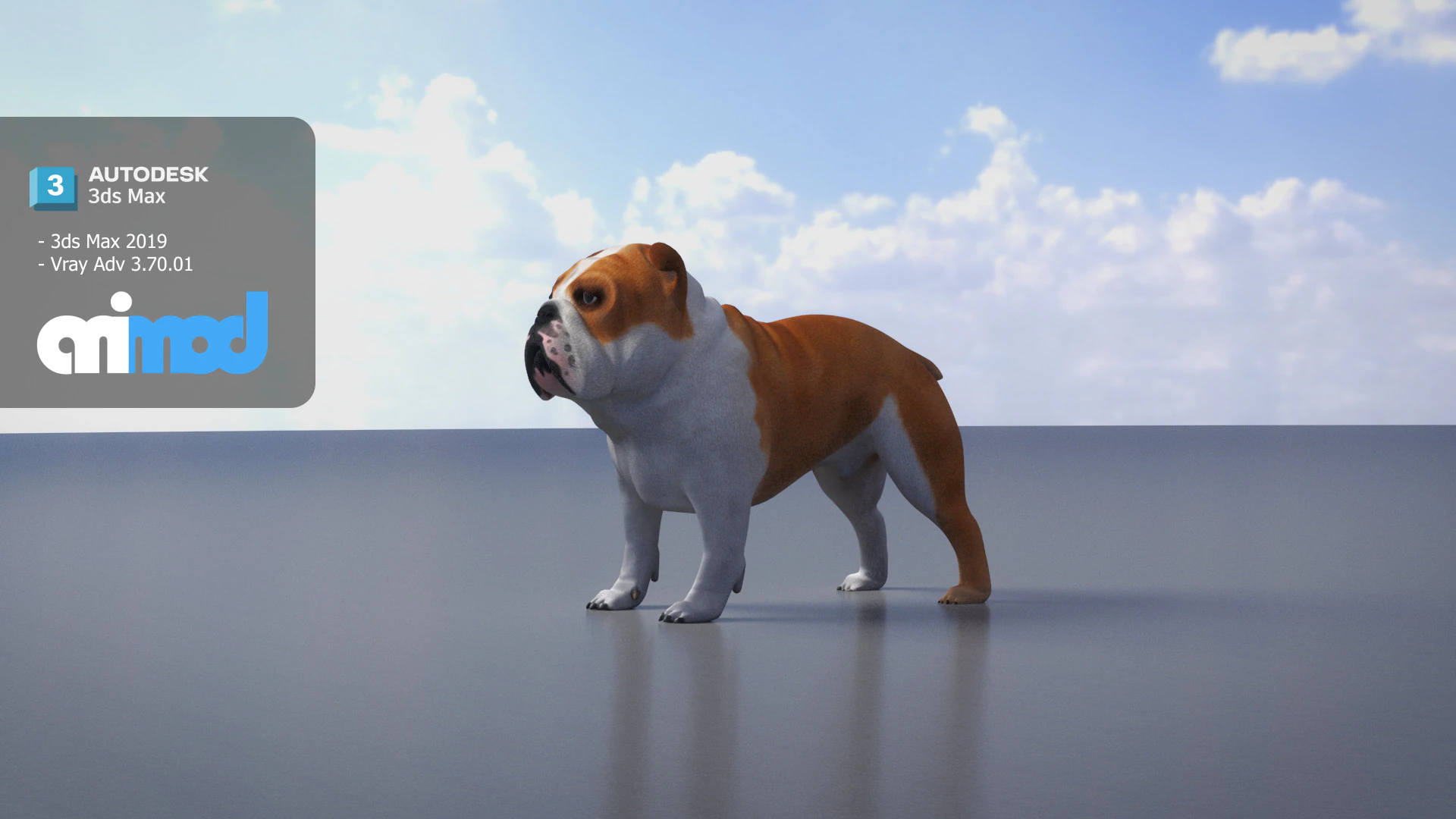Bulldog 3D Model .c4d .max .obj .3ds .fbx .stl .blend 