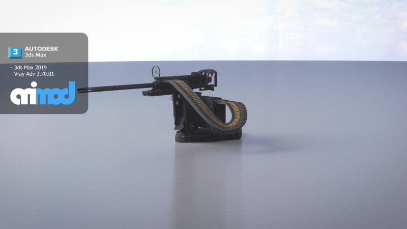 MachineWeapon Model 3D .c4d .max .obj .3ds .fbx .stl .blend