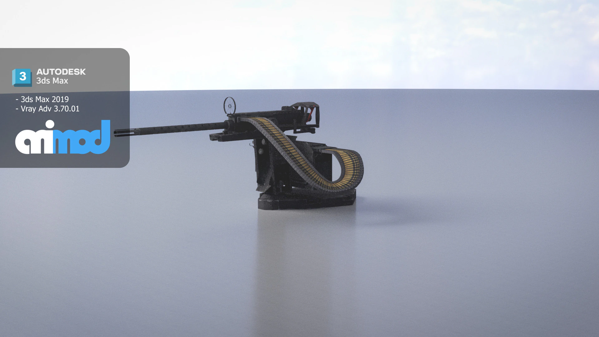 MachineWeapon 3D Model .c4d .max .obj .3ds .fbx .stl .blend 