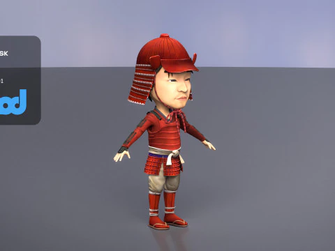 Japanese Samurai 3D Model