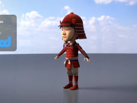 Japanese Samurai 3D Model
