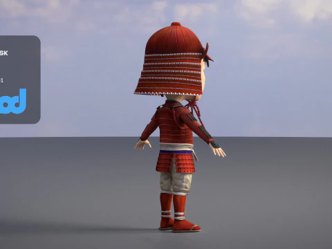 Japanese Samurai 3D Model
