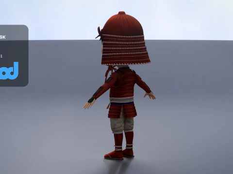 Japanese Samurai 3D Model