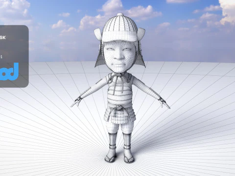Japanese Samurai 3D Model