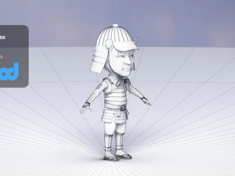 Japanese Samurai 3D Model