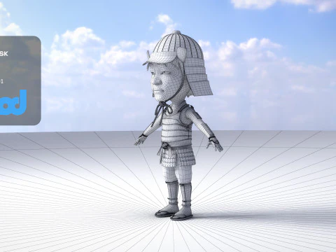 Japanese Samurai 3D Model