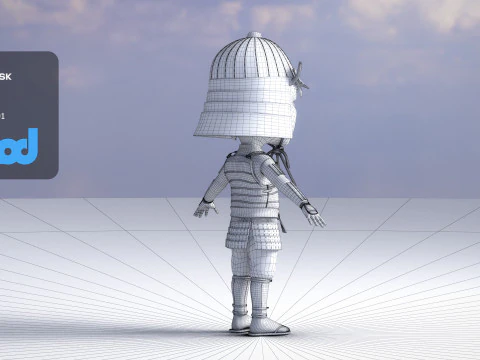 Japanese Samurai 3D Model
