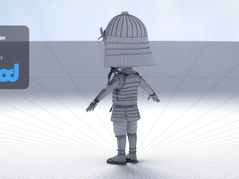 Japanese Samurai 3D Model