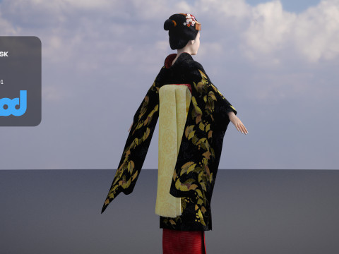 Japanese Geisha 3Dモデル