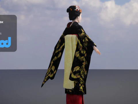 Japanese Geisha 3D Model