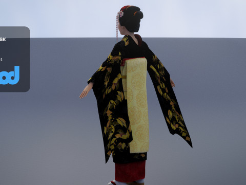 Japanese Geisha 3Dモデル