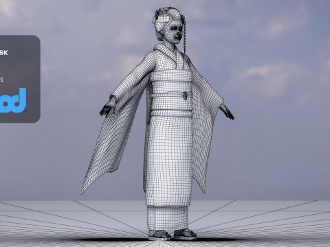 Japanese Geisha 3Dモデル